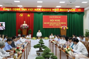 Quang cảnh hội nghị lần thứ 13 Ban Chấp hành Đảng bộ tỉnh Đồng Nai.