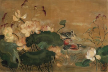 Bức tranh Canard et Lotus của họa sĩ Lê Phổ (1907-2001).