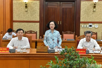 Thường trực Ban Bí thư Trương Thị Mai chủ trì giao ban công tác quý III/2023.