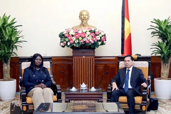 Bộ trưởng Ngoại giao Bùi Thanh Sơn tiếp Quốc vụ khanh Bộ Ngoại giao Guinea-Bissau Nancy Raisa Cardoso.
