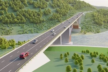 Phối cảnh 1 cây cầu trên tuyến đường bộ cao tốc Đồng Đăng (Lạng Sơn)-Trà Lĩnh (Cao Bằng).