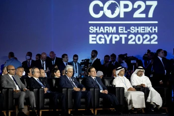 Các đại biểu tham dự COP27 tại Sharm el-Sheikh, Ai Cập, ngày 7/11/2022. (Ảnh: Reuters)