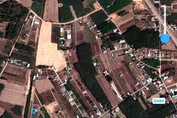Khu vực Dự án khu dân cư Tam Phước chụp từ Google Maps.