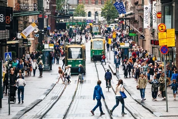 Một góc đường Aleksi tại thủ đô Helsinki, Phần Lan. (Ảnh: Getty Images)
