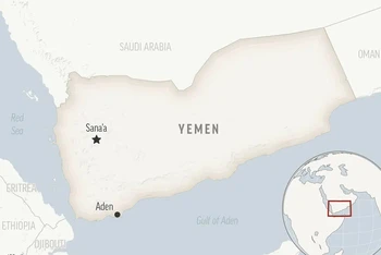 Bản đồ Yemen. (Nguồn: AP)