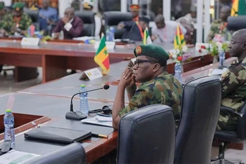 Tư lệnh quân đội các nước thành viên ECOWAS nhóm họp tại Ghana, ngày 17/8/2023, để thảo luận cách thức ứng phó cuộc đảo chính tại Niger. (Ảnh: Reuters)