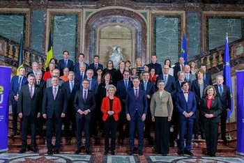 Lễ nhậm chức Chủ tịch Hội đồng Liên minh châu Âu (EU) của Bỉ diễn ra chiều 5/1 tại Brussels. (Nguồn: European Commission)