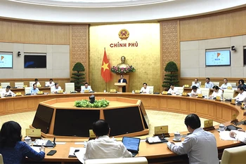 Thủ tướng Phạm Minh Chính chủ trì một phiên họp Chính phủ thường kỳ. 