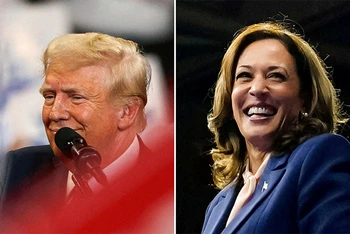 Ứng cử viên đảng Cộng hòa Donald Trump và ứng cử viên đảng Dân chủ Kamala Harris. (Ảnh: Reuters)