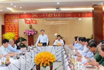 Phó Thủ tướng Lê Minh Khái phát biểu định hướng tại buổi làm việc với tỉnh Bình Phước