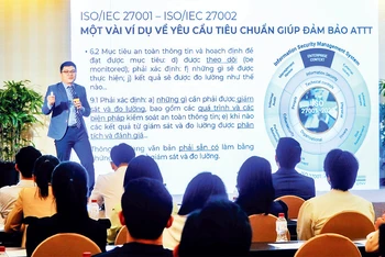 Quang cảnh Hội thảo “ISO/IEC 27001-An toàn thông tin và bảo vệ quyền riêng tư đối với doanh nghiệp trong kỷ nguyên số”.