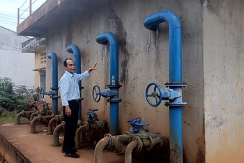 Hệ thống xử lý nước sạch của Trạm cấp nước sinh hoạt khu Ðông, thị xã An Nhơn, tỉnh Bình Ðịnh.