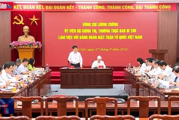 Thường trực Ban Bí thư làm việc với Đảng đoàn Mặt trận Tổ quốc Việt Nam