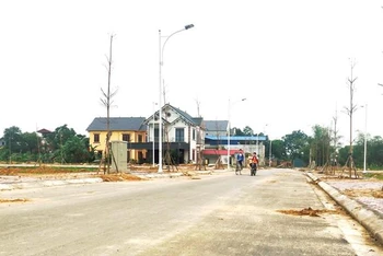 Hạ tầng kỹ thuật khu tái định cư tại xã Bắc Sơn (Ảnh: Tùng Nguyễn/Báo Kinh tế đô thị)