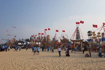 Hội trại của 4 xã ven biển huyện Thăng Bình.