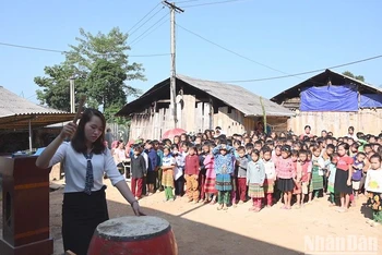 Học trò tại một điểm trường vùng cao của tỉnh Cao Bằng (Ảnh: DUY LINH)