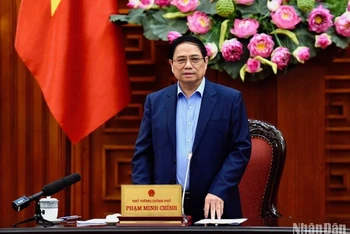 Thủ tướng Phạm Minh Chính dự và chủ trì hội nghị (Ảnh: TRẦN HẢI)