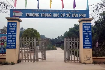 Trường THCS Văn Phú, xã Văn Phú, huyện Sơn Dương, tỉnh Tuyên Quang.