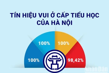 [Infographic] Tín hiệu vui ở cấp tiểu học của Hà Nội 