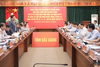 Đoàn công tác Ban Kinh tế Trung ương làm việc với UBND tỉnh Bắc Giang.