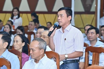 Người dân dự chương trình tiếp xúc cử tri chuẩn bị Kỳ họp thứ 4, Quốc hội khóa XV của Đoàn đại biểu Quốc hội thành phố Hải Phòng ngày 29/9/2022 (Ảnh: Duy Linh).