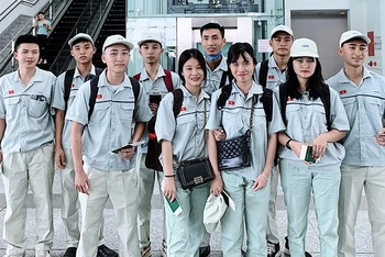 Lao động Việt Nam chuẩn bị đi làm việc tại Đài Loan (Trung Quốc) (Ảnh minh họa: Colab).