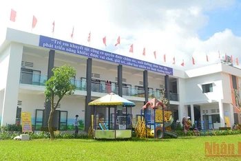 Trung tâm Can thiệp sớm và nuôi dạy trẻ khuyết tật Tâm Việt ở thành phố Quảng Ngãi. (Ảnh: Hiển Cừ)