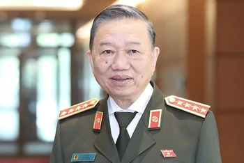 Đại tướng Tô Lâm, Ủy viên Bộ Chính trị, Bộ trưởng Công an. (Ảnh: HỒ NHƯ Ý)