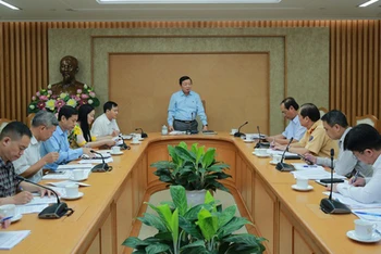 Phó Thủ tướng Trần Hồng Hà tại buổi họp về tiếp thu, giải trình ý kiến thành viên Chính phủ đối với dự thảo Nghị định sửa đổi, bổ sung một số điều của Nghị định 139/2018/NĐ-CP. (Ảnh: VGP)