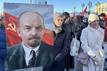 Nhiều hoạt động tại thủ đô Moskva (Liên bang Nga) nhân dịp kỷ niệm 100 năm ngày mất V.I.Lenin, 21//1/2024. (Ảnh: THÙY VÂN) 