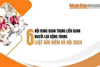 [Infographic] 6 nội dung quan trọng liên quan người lao động trong Luật Bảo hiểm xã hội 2024