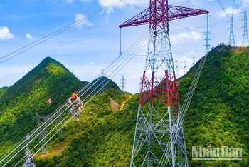 Lắp đặt Đường dây 500kV mạch 3 Quảng Trạch (Quảng Bình) - Phố Nối (Hưng Yên)