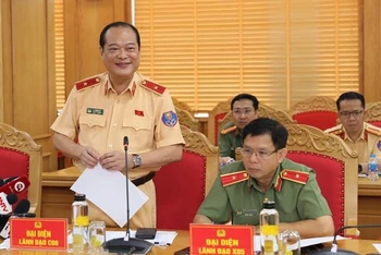 Phó Cục trưởng Cục Cảnh sát giao thông, Thiếu tướng Lê Xuân Đức thông tin về triển khai Nghị quyết 73/202/QH15.