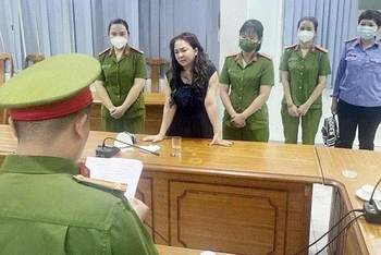 Bà Nguyễn Phương Hằng thời điểm bị bắt tạm giam.