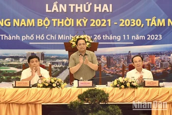 Thủ tướng Phạm Minh Chính - Chủ tịch Hội đồng Điều phối vùng Đông Nam Bộ chủ trì Hội nghị lần thứ hai của Hội đồng.