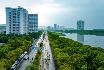 Halong Marina sở hữu hệ thiên nhiên xanh, đa tầng được đầu tư bài bản góp phần tạo nên không gian sống xanh - sạch - đẹp kế bên vịnh Hạ Long. (Ảnh: BIM Group)