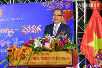 Đại sứ Việt Nam tại Thái Lan Phan Chí Thành điểm lại những cột mốc quan trọng trong quan hệ Việt Nam-Thái Lan. (Ảnh: ĐINH TRƯỜNG)
