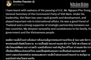 Ảnh chụp màn hình tài khoản mạng xã hội X của Thủ tướng Thái Lan Srettha Thavisin.