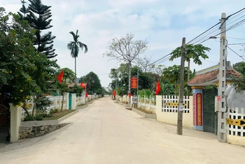 Một góc giao thông nông thôn ở huyện Triệu Sơn, tỉnh Thanh Hóa.