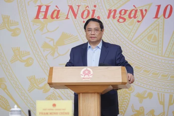 Thủ tướng Phạm Minh Chính phát biểu ý kiến tại Hội nghị. (Ảnh: Trần Hải)
