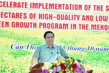 Thủ tướng Phạm Minh Chính phát biểu ý kiến tại Hội nghị. (Ảnh: Thanh Giang)