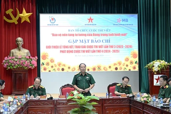 Thiếu tướng Đoàn Xuân Bộ, Trưởng Ban Tổ chức Cuộc thi viết về bảo vệ nền tảng tư tưởng của Đảng thông tin kết quả cuộc thi lần thứ 3.