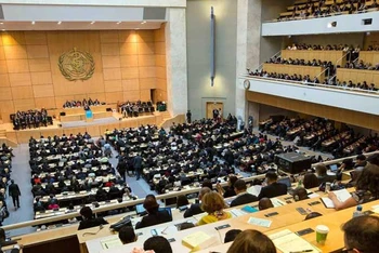 Kỳ họp Đại hội đồng Y tế Thế giới (WHA) lần thứ 76 khai mạc tại Thụy Sĩ. (Ảnh PAHO)