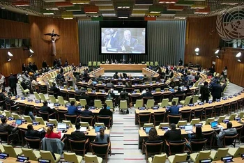 Cuộc họp toàn thể của Đại hội đồng Liên hợp quốc. (Ảnh LIÊN HỢP QUỐC)