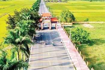 Đường vào “làng tiến sĩ” Mộ Trạch, xã Tân Hồng, huyện Bình Giang, tỉnh Hải Dương.