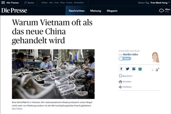 Báo Die Presse của Áo đăng bài viết đánh giá cao sức hấp dẫn của môi trường đầu tư tại Việt Nam. (Ảnh: TTXVN)