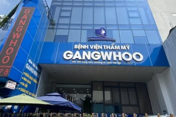 Bệnh viện thẩm mỹ Gangwhoo - nơi từng xảy ra trường hợp tử vong sau khi hút mỡ bụng. (Ảnh: Báo Công an nhân dân)