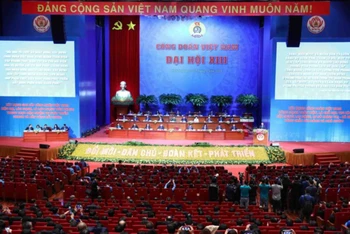 Đại hội XIII Công đoàn Việt Nam. (Ảnh: Báo Điện tử Chính phủ)