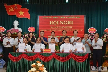 Ra mắt "Chính quyền thân thiện vì nhân dân phục vụ" tại xã Duyên Hải (huyện Hưng Hà, tỉnh Thái Bình).