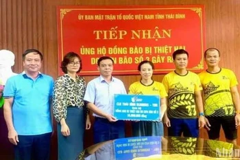 Số tiền ủng hộ đồng bào bị ảnh hưởng bởi thiên tai của tổ chức, cá nhân đã được Mặt trận Tổ quốc tỉnh Thái Bình tiếp nhận, phân bổ kịp thời, minh bạch đến các đại phương.